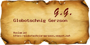 Globotschnig Gerzson névjegykártya